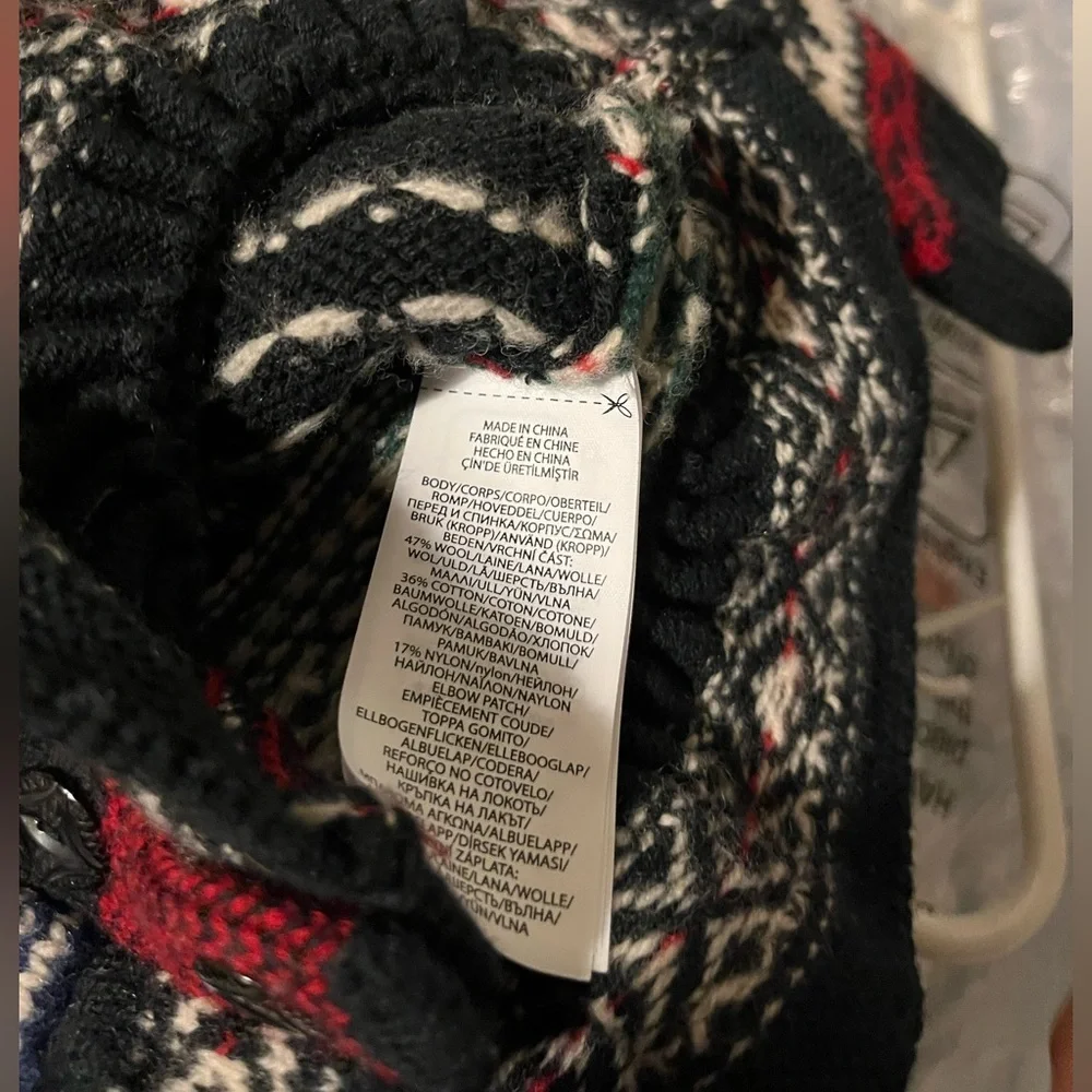 Ralph Lauren Kids Red and Black Knit Cardigan